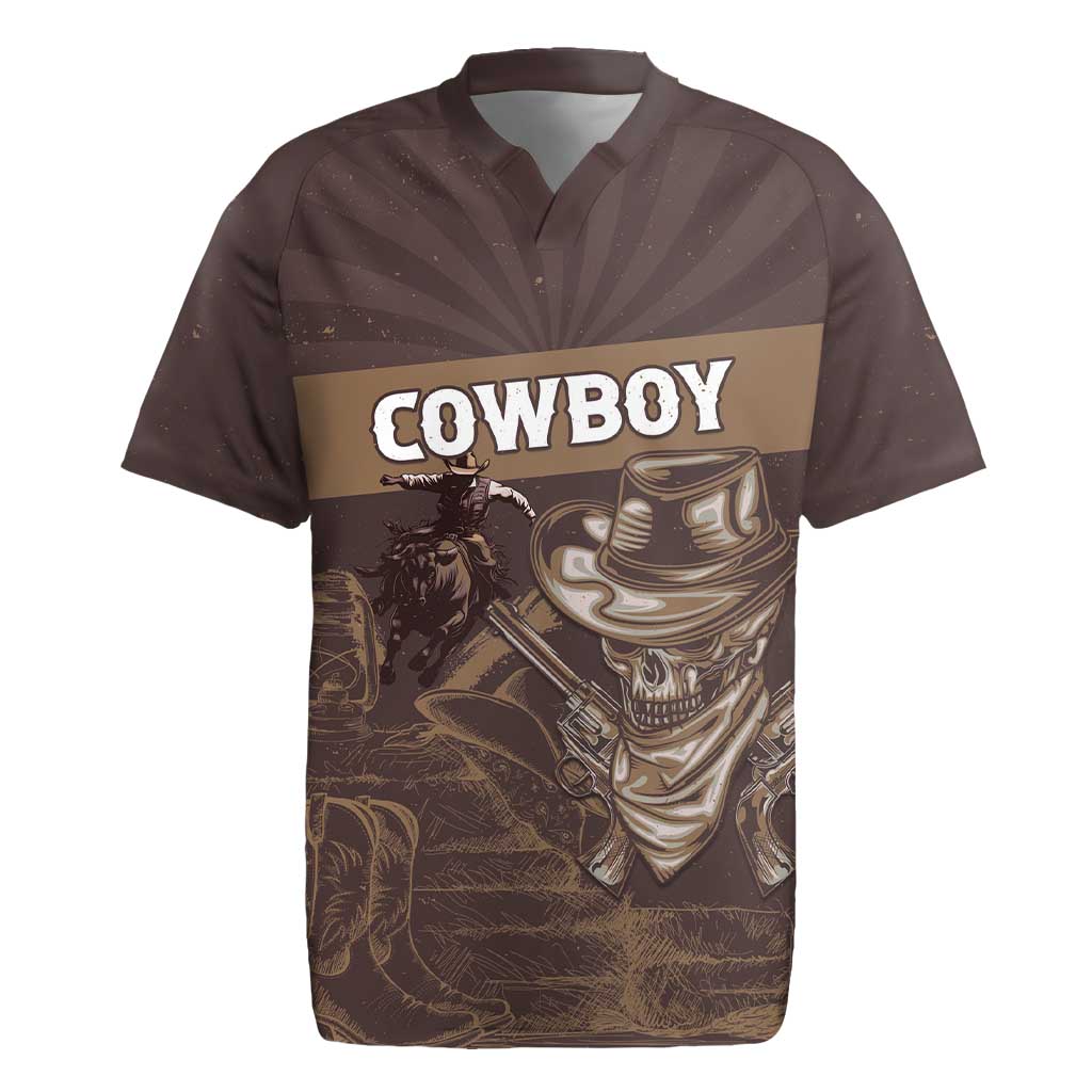 Personalised Skull Cowboy Rugby Jersey Wild West Reborn
