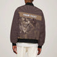 Personalised Skull Cowboy Sleeve Zip Bomber Jacket Wild West Reborn