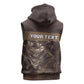 Personalised Skull Cowboy Sleeveless Hoodie Wild West Reborn - African Pride