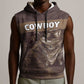 Personalised Skull Cowboy Sleeveless Hoodie Wild West Reborn - African Pride
