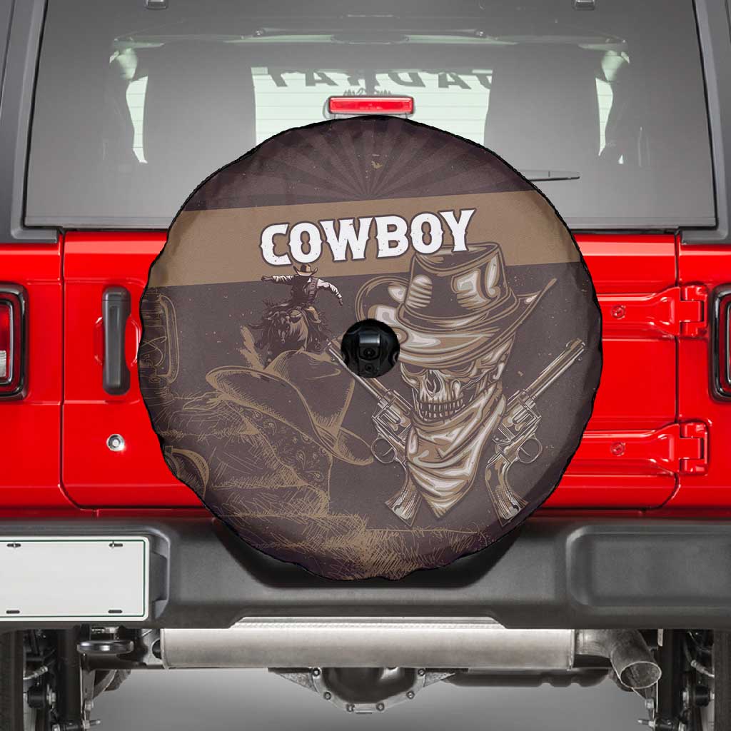 Skull Cowboy Spare Tire Cover Wild West Reborn