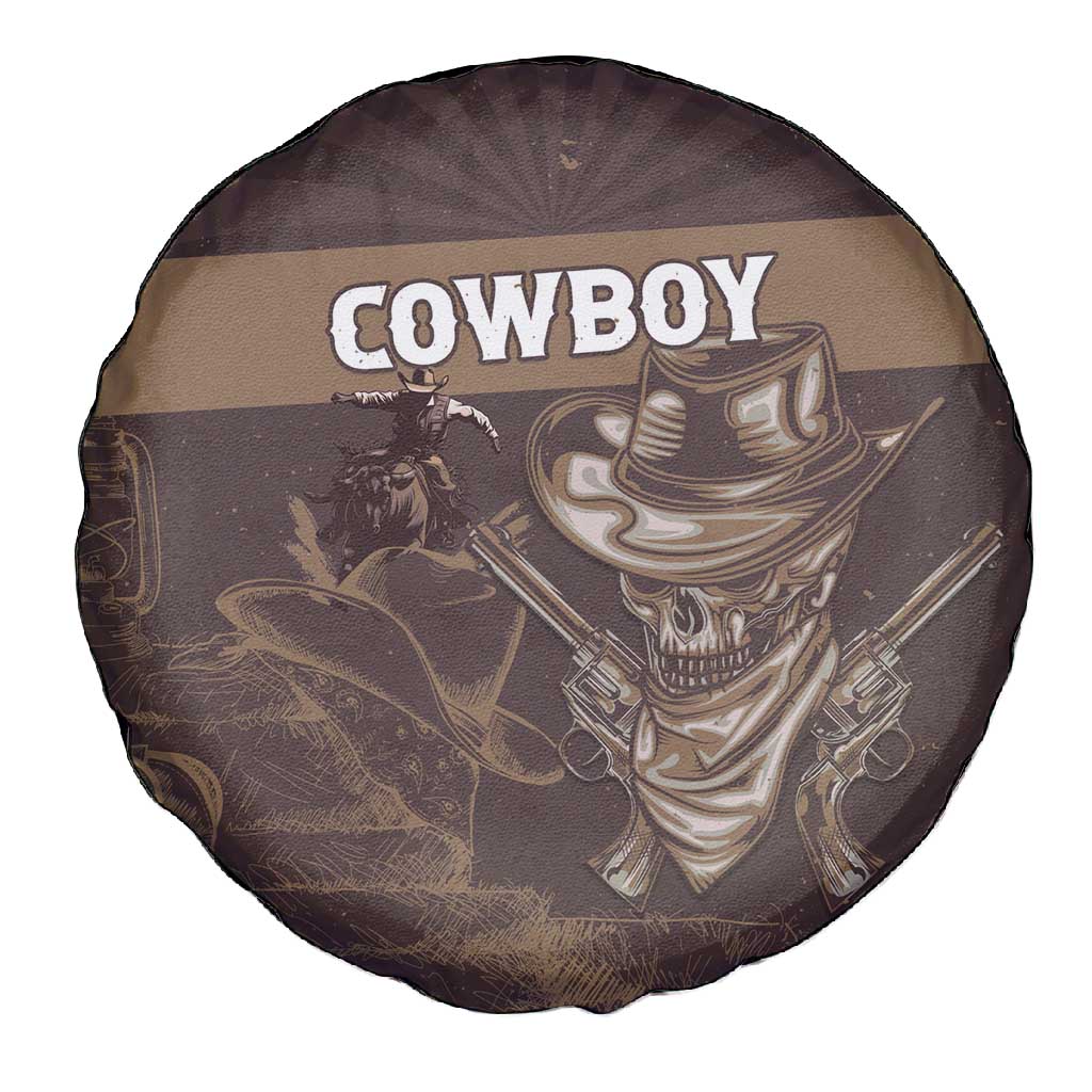 Skull Cowboy Spare Tire Cover Wild West Reborn