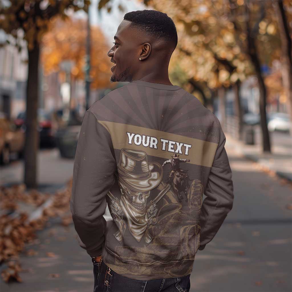 Personalised Skull Cowboy Sweatshirt Wild West Reborn