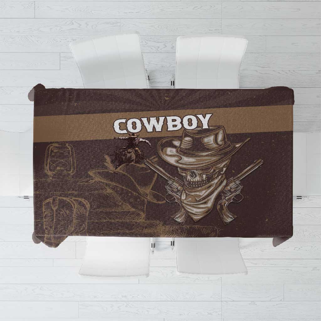 Skull Cowboy Tablecloth Wild West Reborn