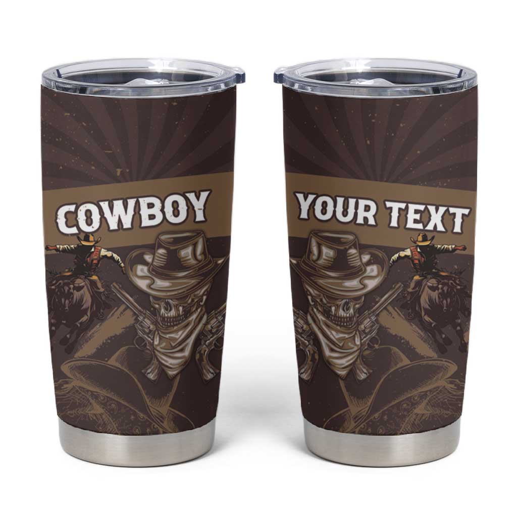 Personalised Skull Cowboy Tumbler Cup Wild West Reborn