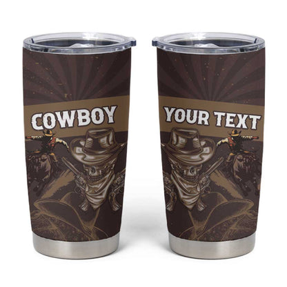 Personalised Skull Cowboy Tumbler Cup Wild West Reborn