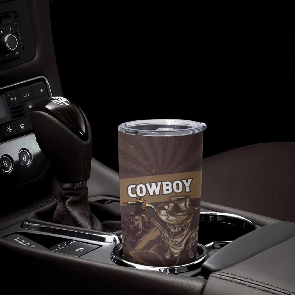 Personalised Skull Cowboy Tumbler Cup Wild West Reborn