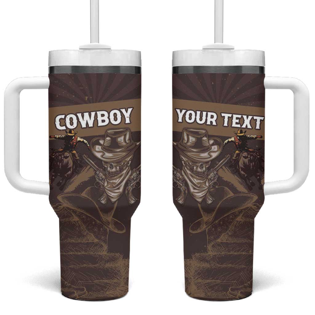 Personalised Skull Cowboy Tumbler With Handle Wild West Reborn