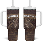 Personalised Skull Cowboy Tumbler With Handle Wild West Reborn