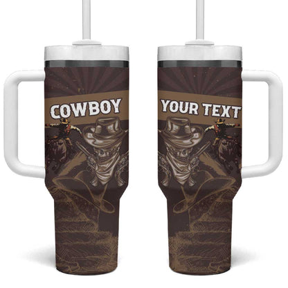 Personalised Skull Cowboy Tumbler With Handle Wild West Reborn