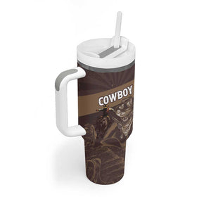 Personalised Skull Cowboy Tumbler With Handle Wild West Reborn