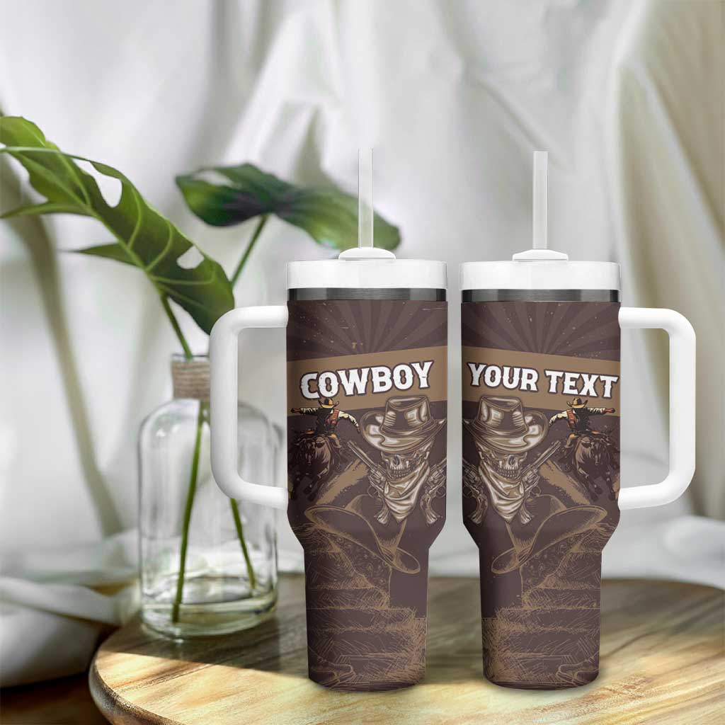 Personalised Skull Cowboy Tumbler With Handle Wild West Reborn