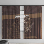 Skull Cowboy Window Curtain Wild West Reborn