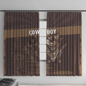Skull Cowboy Window Curtain Wild West Reborn