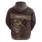 Personalised Skull Cowboy Zip Hoodie Wild West Reborn
