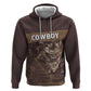 Personalised Skull Cowboy Zip Hoodie Wild West Reborn