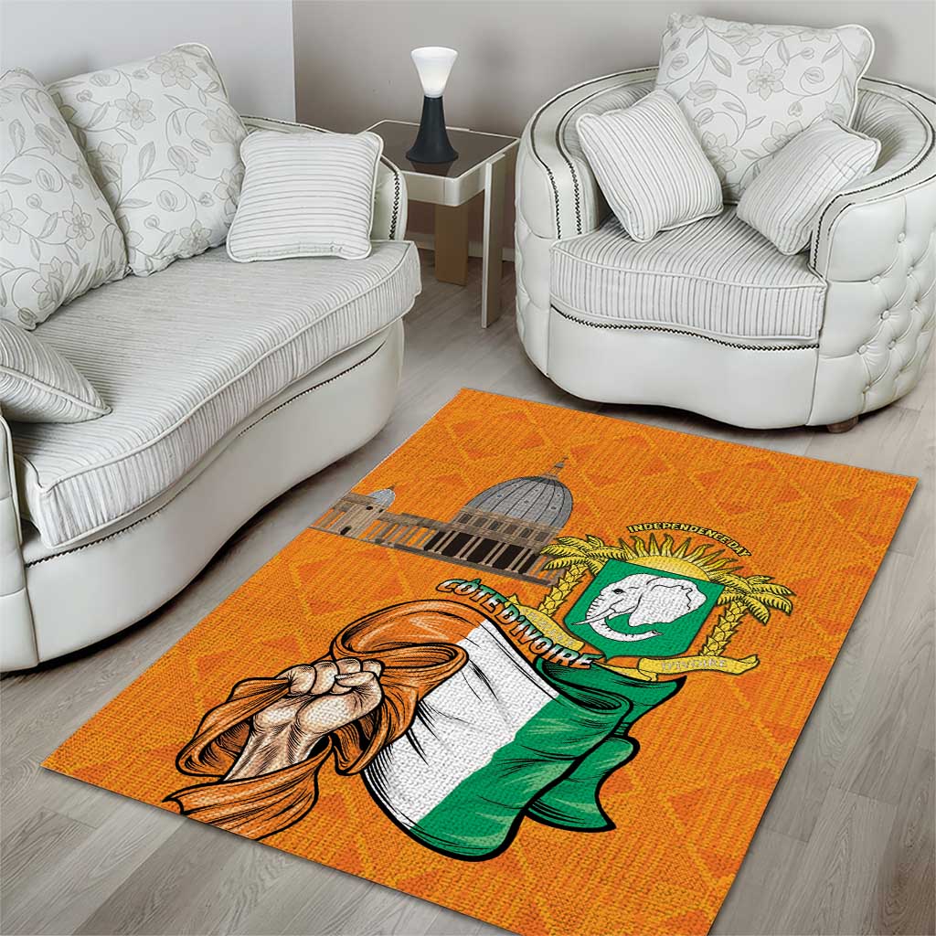 Happy Cote dIvoire Area Rug 65th of Independence Day