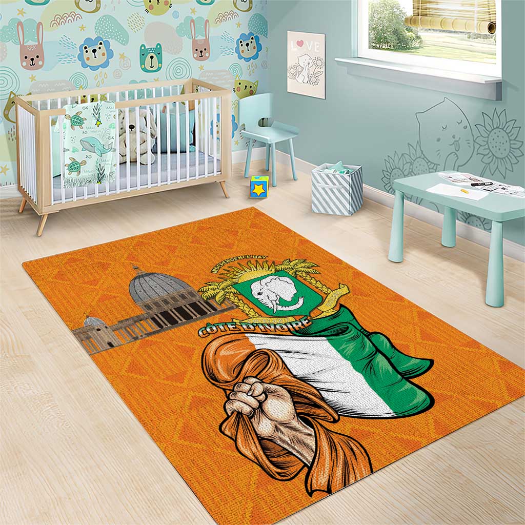 Happy Cote dIvoire Area Rug 65th of Independence Day
