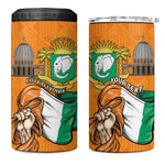 Personalised Happy Cote dIvoire 4 in 1 Can Cooler Tumbler 65th of Independence Day