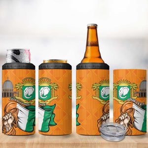 Personalised Happy Cote dIvoire 4 in 1 Can Cooler Tumbler 65th of Independence Day