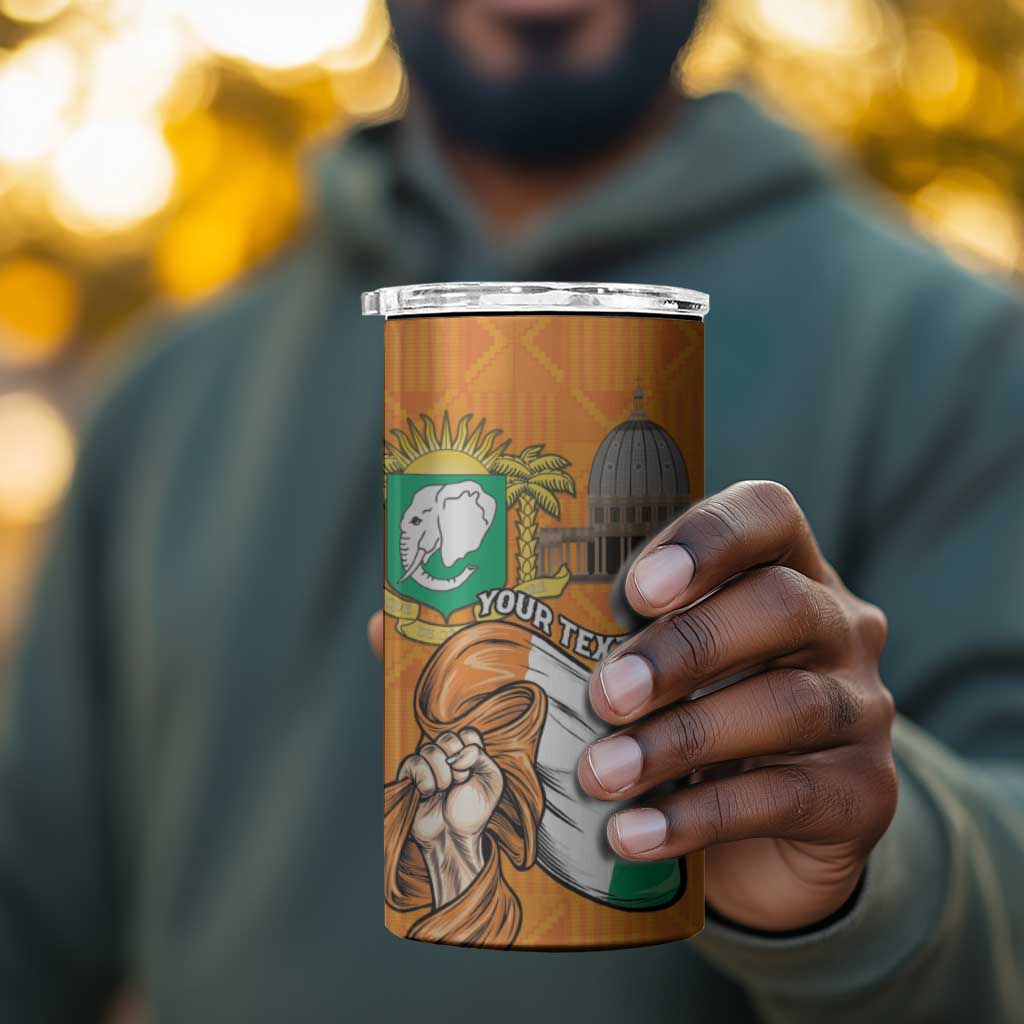 Personalised Happy Cote dIvoire 4 in 1 Can Cooler Tumbler 65th of Independence Day