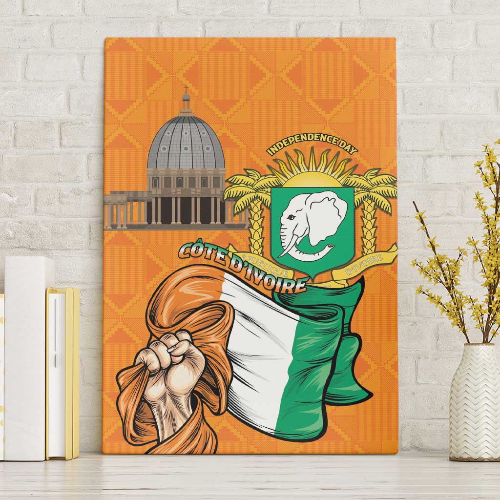 Happy Cote dIvoire Canvas Wall Art 65th of Independence Day
