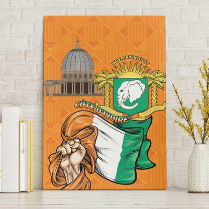 Happy Cote dIvoire Canvas Wall Art 65th of Independence Day