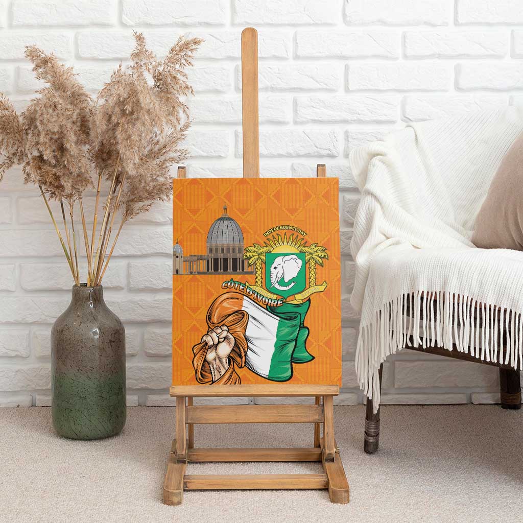 Happy Cote dIvoire Canvas Wall Art 65th of Independence Day