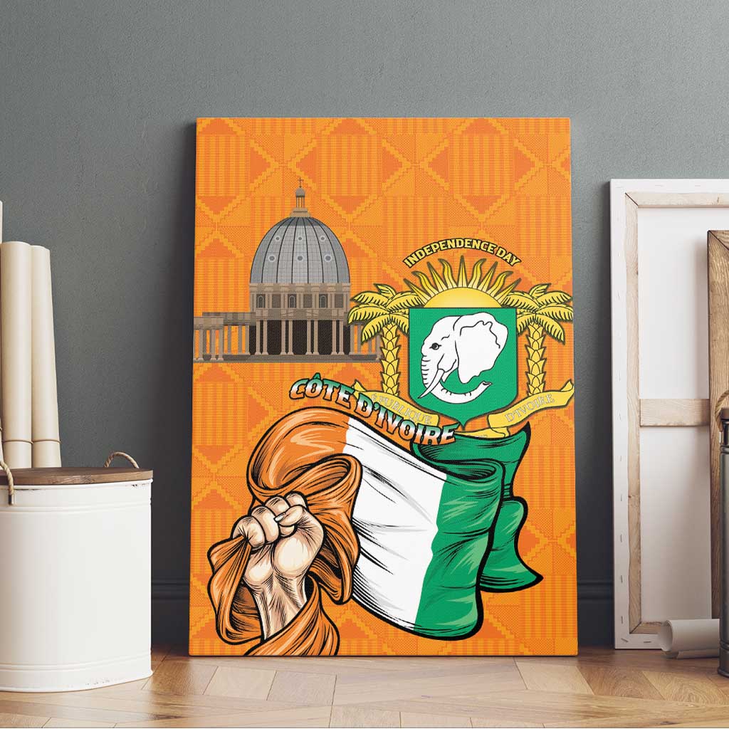 Happy Cote dIvoire Canvas Wall Art 65th of Independence Day