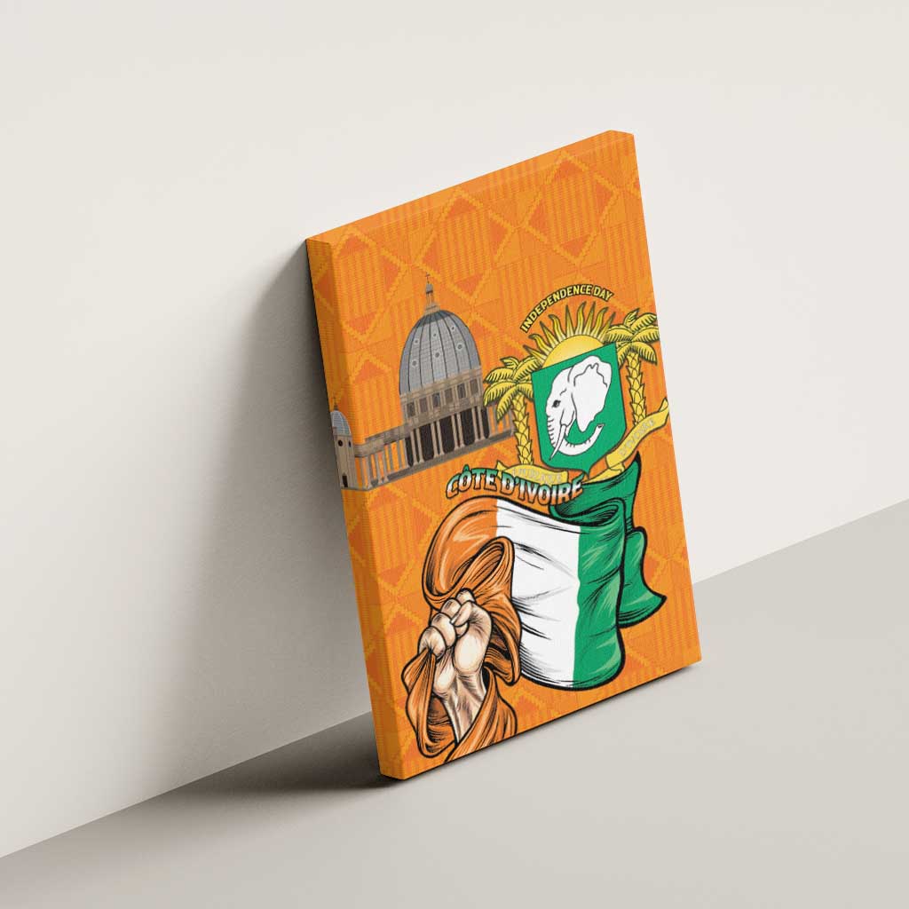 Happy Cote dIvoire Canvas Wall Art 65th of Independence Day