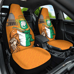 Happy Cote dIvoire Car Seat Cover 65th of Independence Day