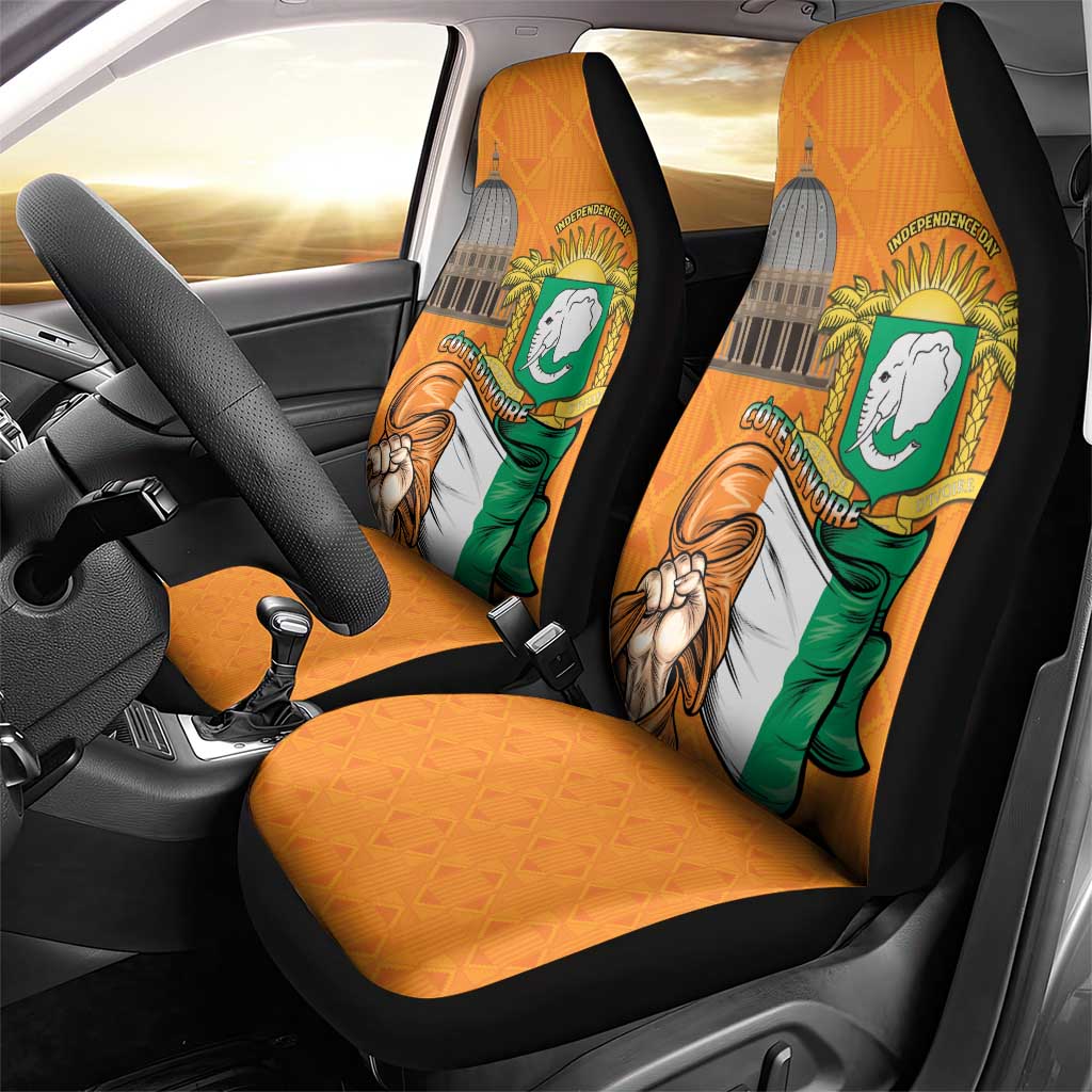 Happy Cote dIvoire Car Seat Cover 65th of Independence Day