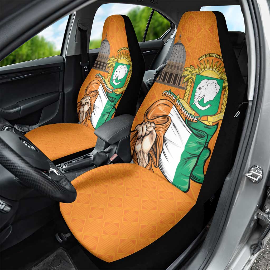 Happy Cote dIvoire Car Seat Cover 65th of Independence Day