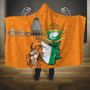 Happy Cote dIvoire Hooded Blanket 65th of Independence Day