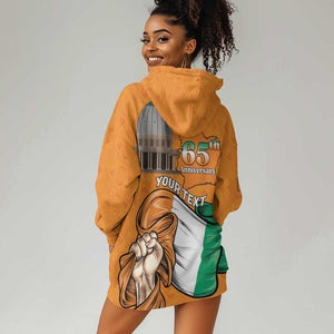 Personalised Happy Cote dIvoire Hoodie Dress 65th of Independence Day