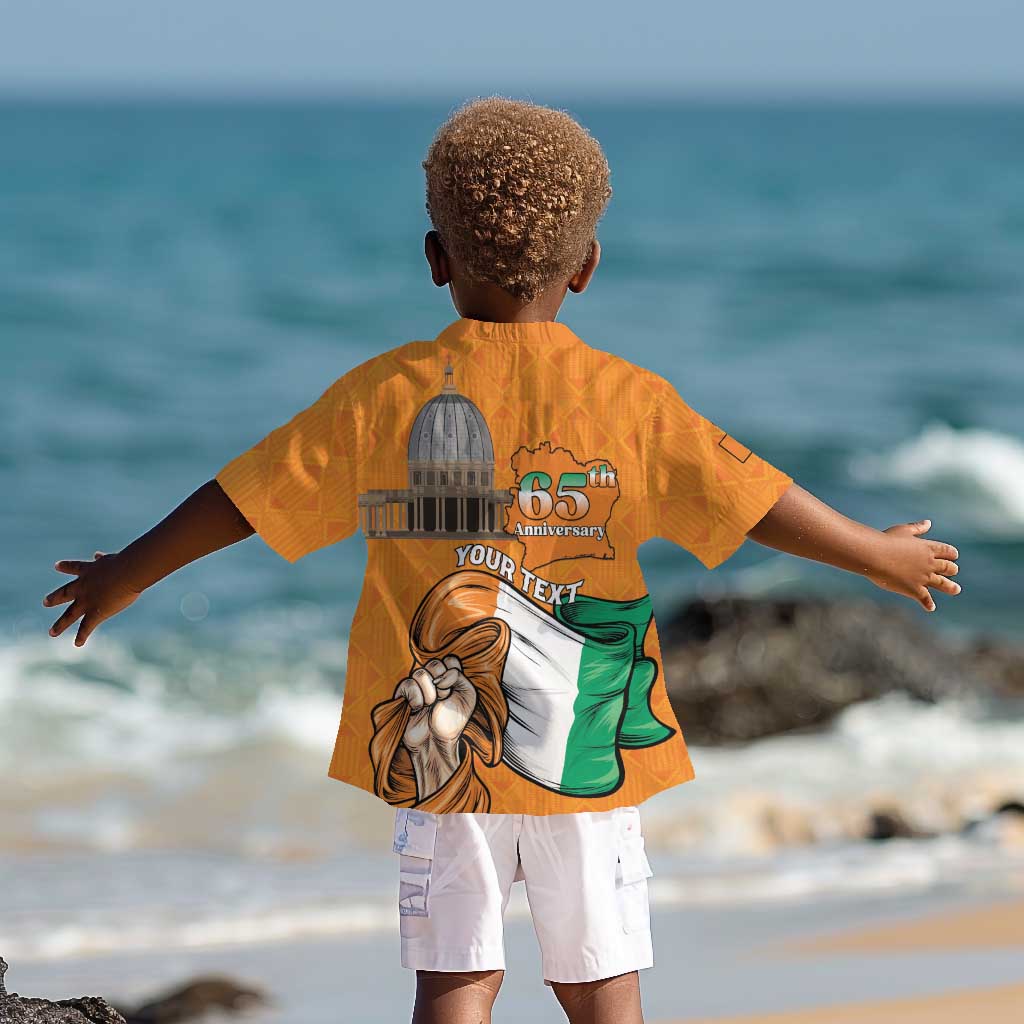Personalised Happy Cote dIvoire Kid Hawaiian Shirt 65th of Independence Day