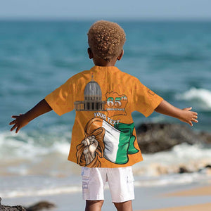 Personalised Happy Cote dIvoire Kid Hawaiian Shirt 65th of Independence Day