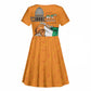 Personalised Happy Cote dIvoire Kid Short Sleeve Dress 65th of Independence Day