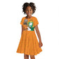 Personalised Happy Cote dIvoire Kid Short Sleeve Dress 65th of Independence Day