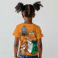 Personalised Happy Cote dIvoire Kid T shirt 65th of Independence Day