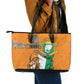 Happy Cote dIvoire Leather Tote Bag 65th of Independence Day