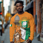 Personalised Happy Cote dIvoire Long Sleeve Shirt 65th of Independence Day
