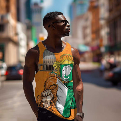 Personalised Happy Cote dIvoire Men Tank Top 65th of Independence Day