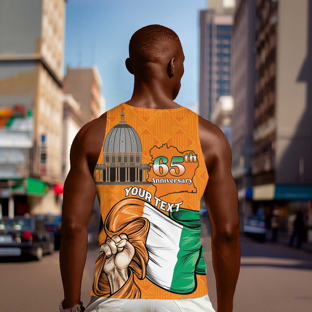 Personalised Happy Cote dIvoire Men Tank Top 65th of Independence Day