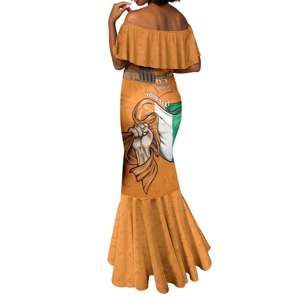 Personalised Happy Cote dIvoire Mermaid Dress 65th of Independence Day