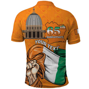Personalised Happy Cote dIvoire Polo Shirt 65th of Independence Day