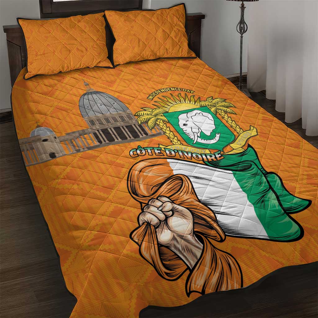 Happy Cote dIvoire Quilt Bed Set 65th of Independence Day