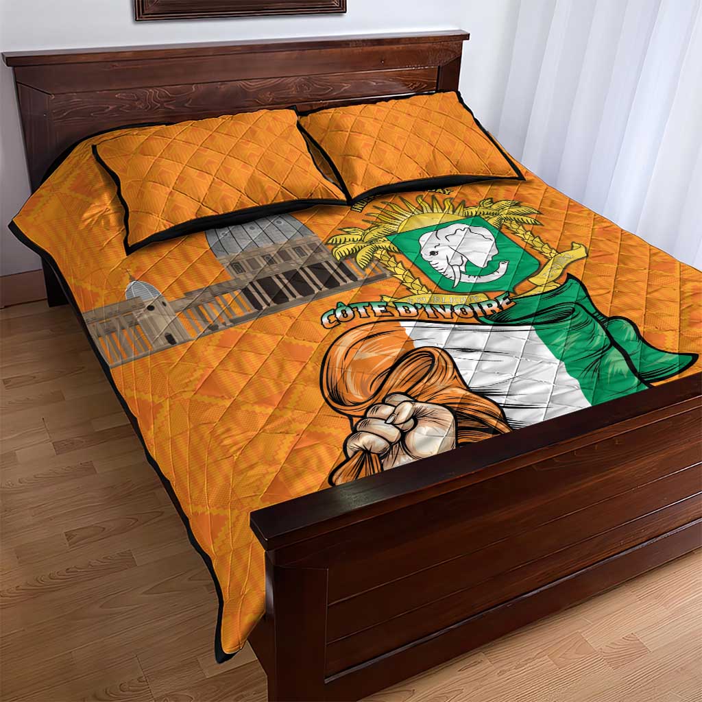 Happy Cote dIvoire Quilt Bed Set 65th of Independence Day