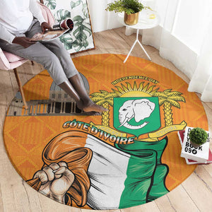 Happy Cote dIvoire Round Carpet 65th of Independence Day