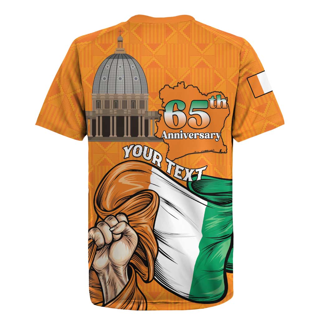 Personalised Happy Cote dIvoire Rugby Jersey 65th of Independence Day